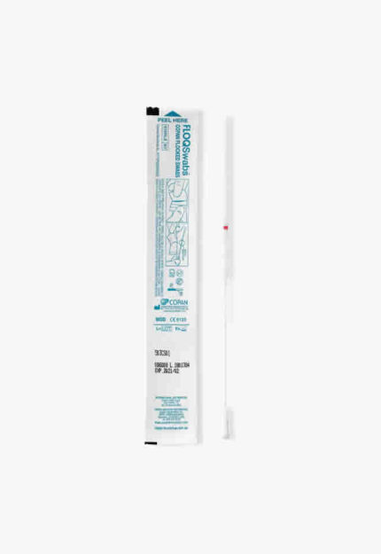 Flexible Mini Tip Nylon® FLOQSwab® with 100mm Breakpoint in Peel Pouch, 503CS01