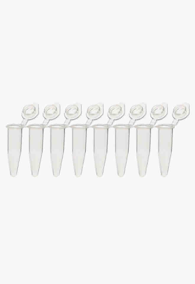 0.2ml 8-Strip PCR SnapStrip® Tubes, Flat Cap, Clear, PK120 0.2ml 8-Strip PCR SnapStrip® Tubes, Flat Cap, Clear, PK120