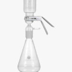 All Glass Filter Assembly with Funnel, Fritted Base & Cap, Clamp 47mm and 1L Ground Joint Flask