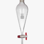 Squibb Shape Separating Funnel with PTFE Stopcock without Graduation, 100ml
